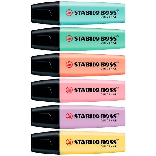  STABILO BOSS - Rotuladores originales en colores pastel, juego  de 3, color lila, rosa y turquesa : Productos de Oficina