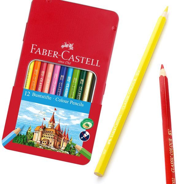 Estuche metal 24 lápices acuarelables Faber-Castell - Material