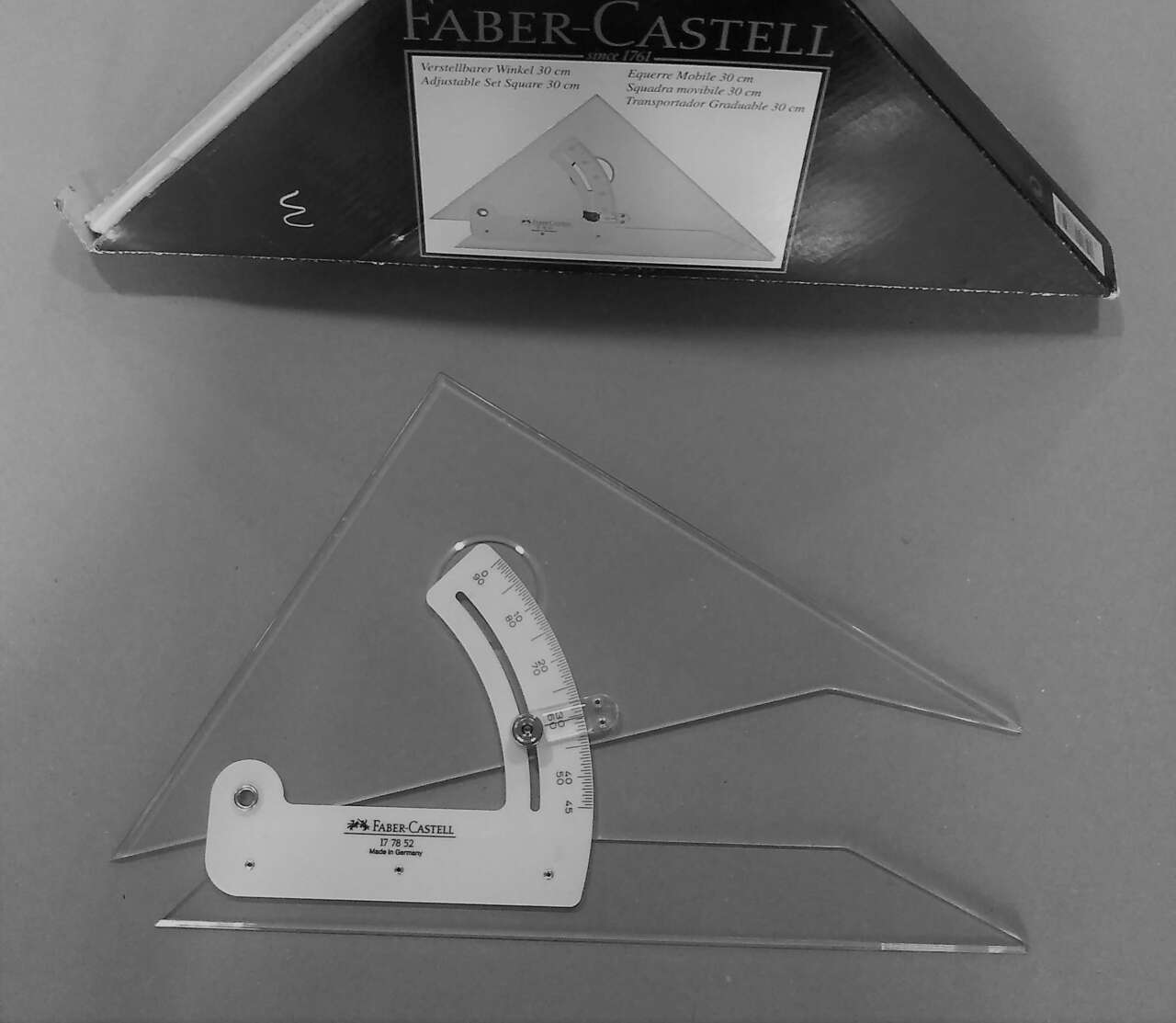 Set Faber Castell Cartabon, Escuadra y Transportador