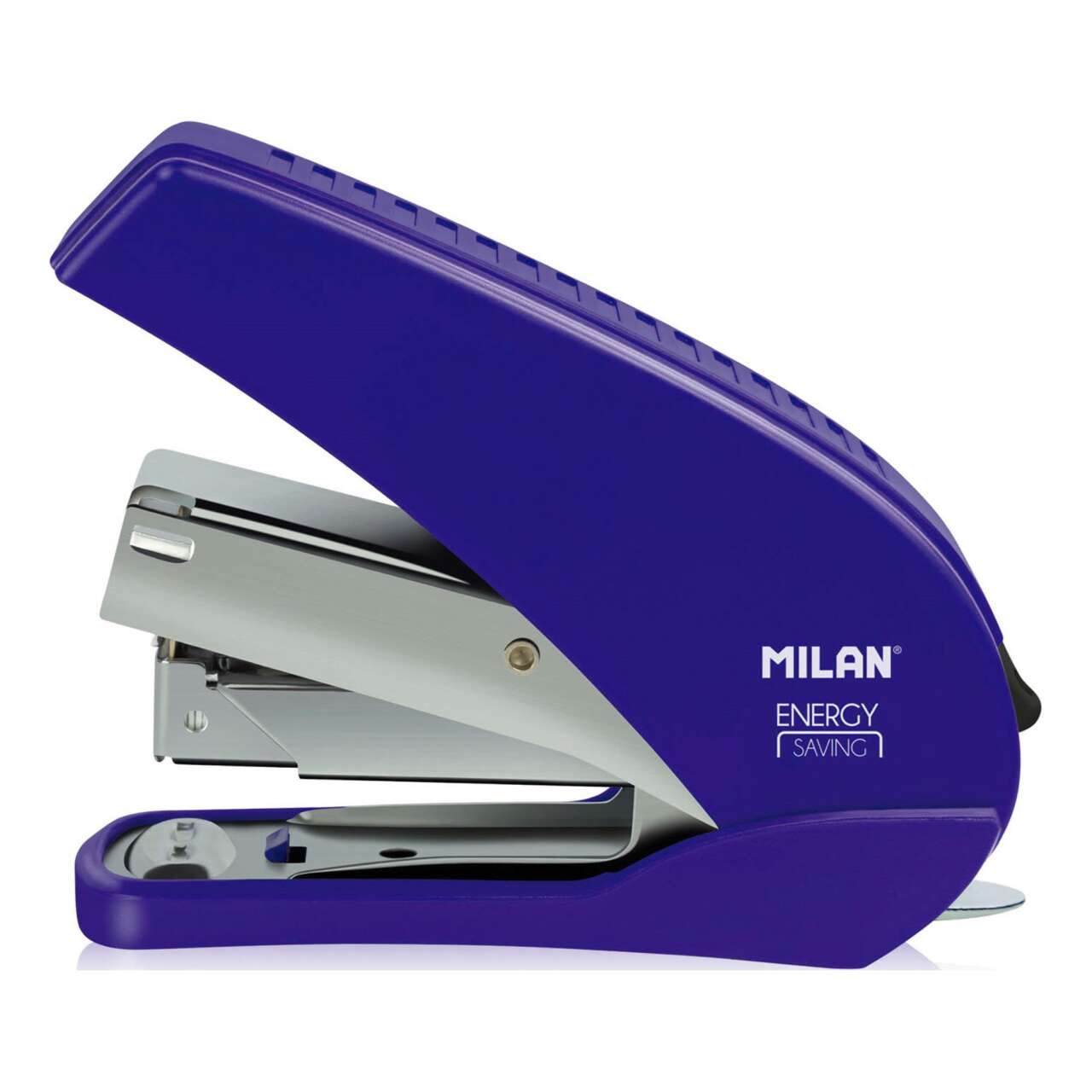 Grapadora MILAN - Cuerpo Amarillo Fluorescente, Capacidad 20 Hojas, Para Grapas 24/6 Y 26/6