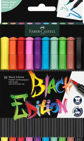 Faber-Castell – 116453. Caja 6 Rotuladores Pastel. Pincel Black
